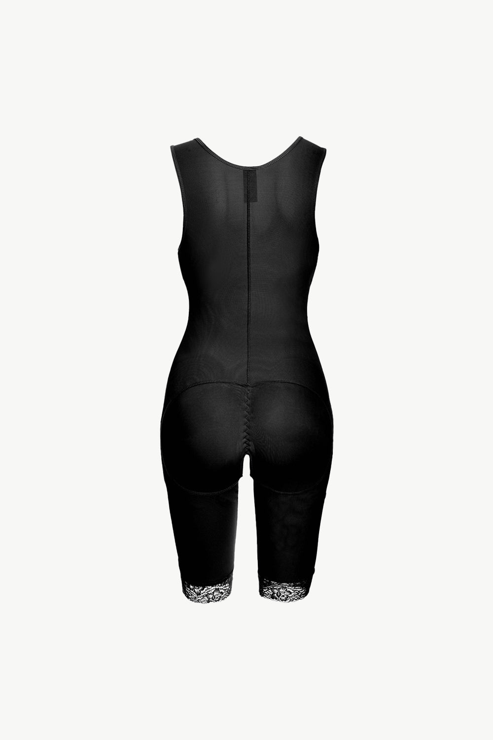 Full Size Lace Trim Shapewear with Zipper Trendsi