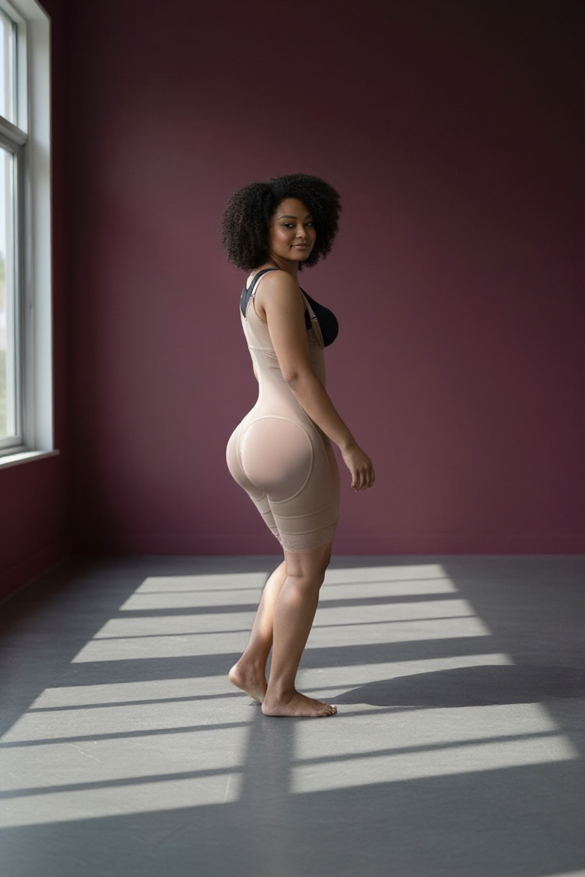 FB724-2zp Faja Short Style High Compression Garment with Thin Adjustable Straps and Triple Hook Closure - Bonita Shape