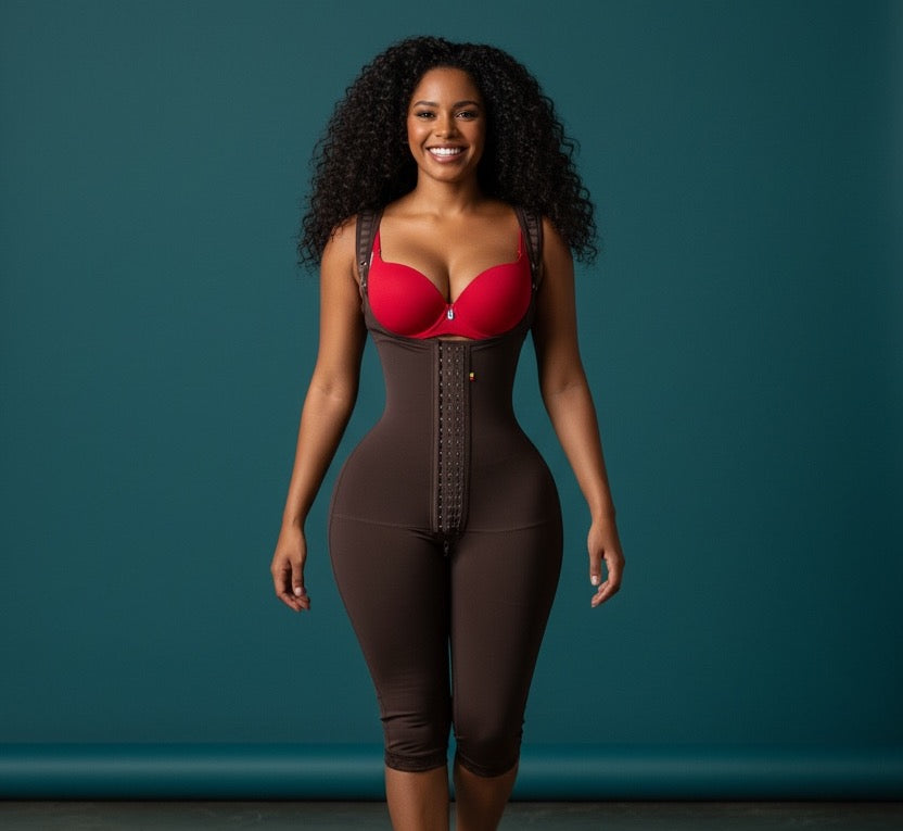 FB725PHT Faja larga Ultrainvisible zipper perineal tira ajustable - Bonita Shape