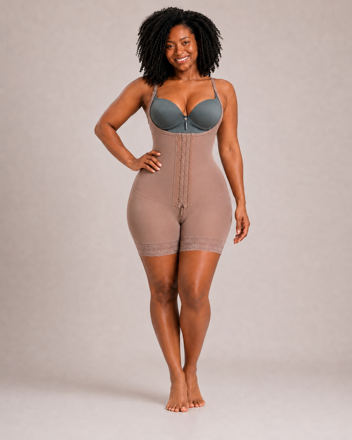 FB724-2PHZP – High Compression Shapewear with Pre-Molded Butt Lift | Faja de Alta Compresión con Cola Prehormada