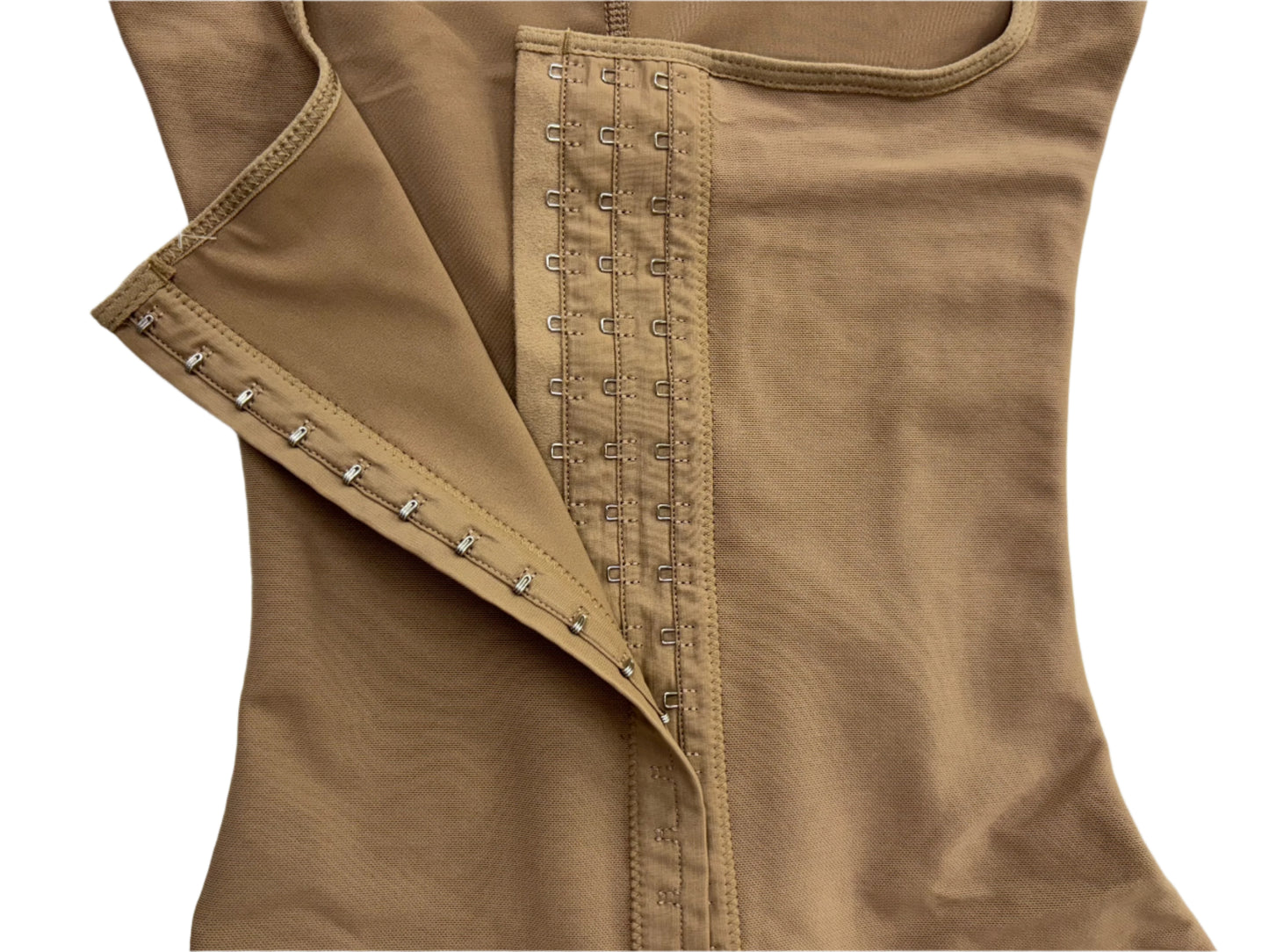 FB842 Mid-Thigh Compression Shaping Garment with Zipper Closure