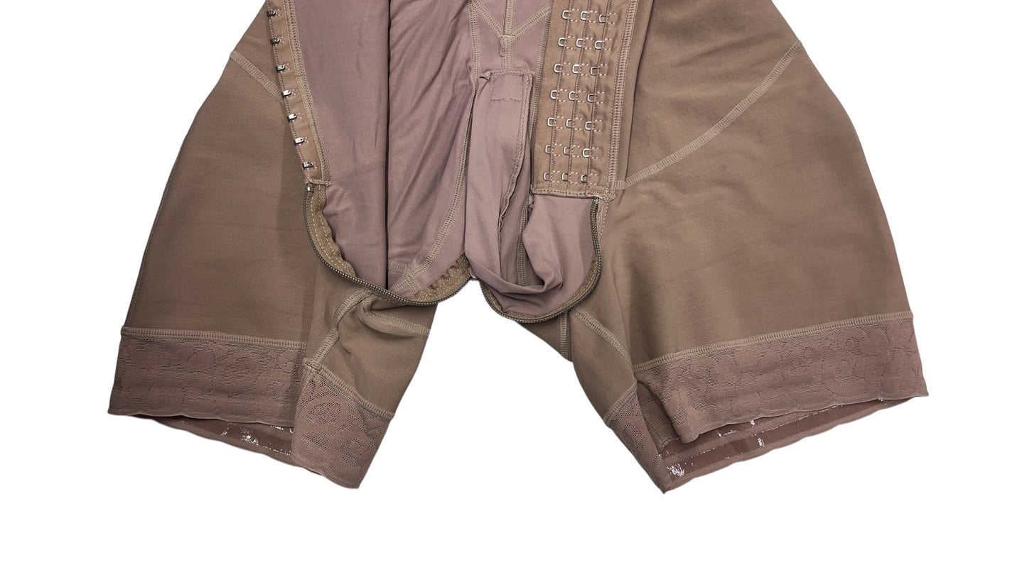 FB724-2zp Faja Short Style High Compression Garment with Thin Adjustable Straps and Triple Hook Closure - Bonita Shape