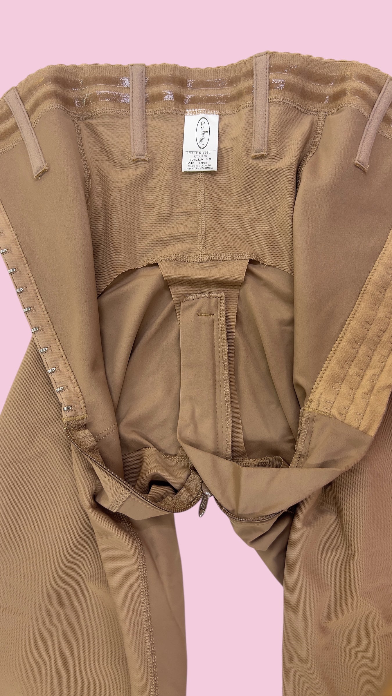 FB836L Long Strapless High Compression Knee-Length Shaper with Invisible Butt Lifter and Triple Hook Closure