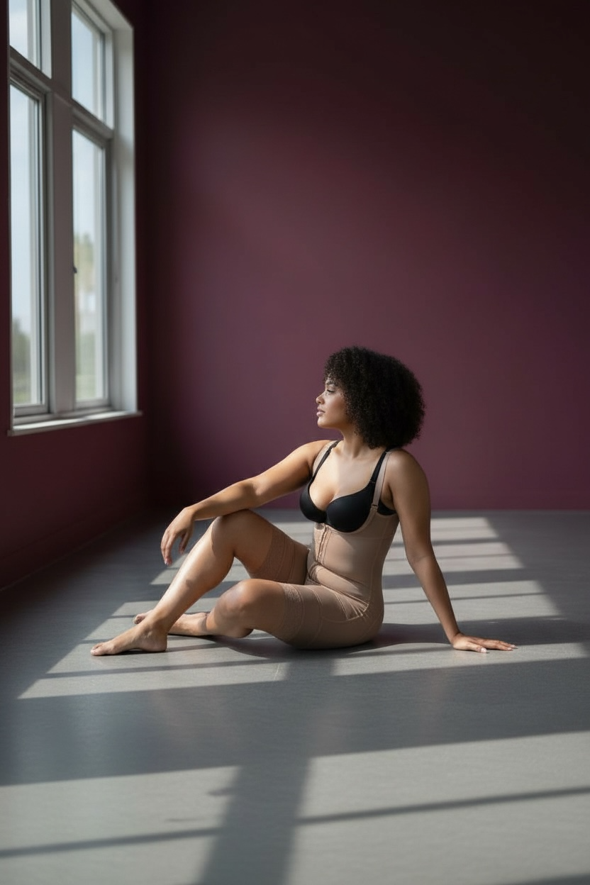 FB724-2zp Faja Short Style High Compression Garment with Thin Adjustable Straps and Triple Hook Closure - Bonita Shape