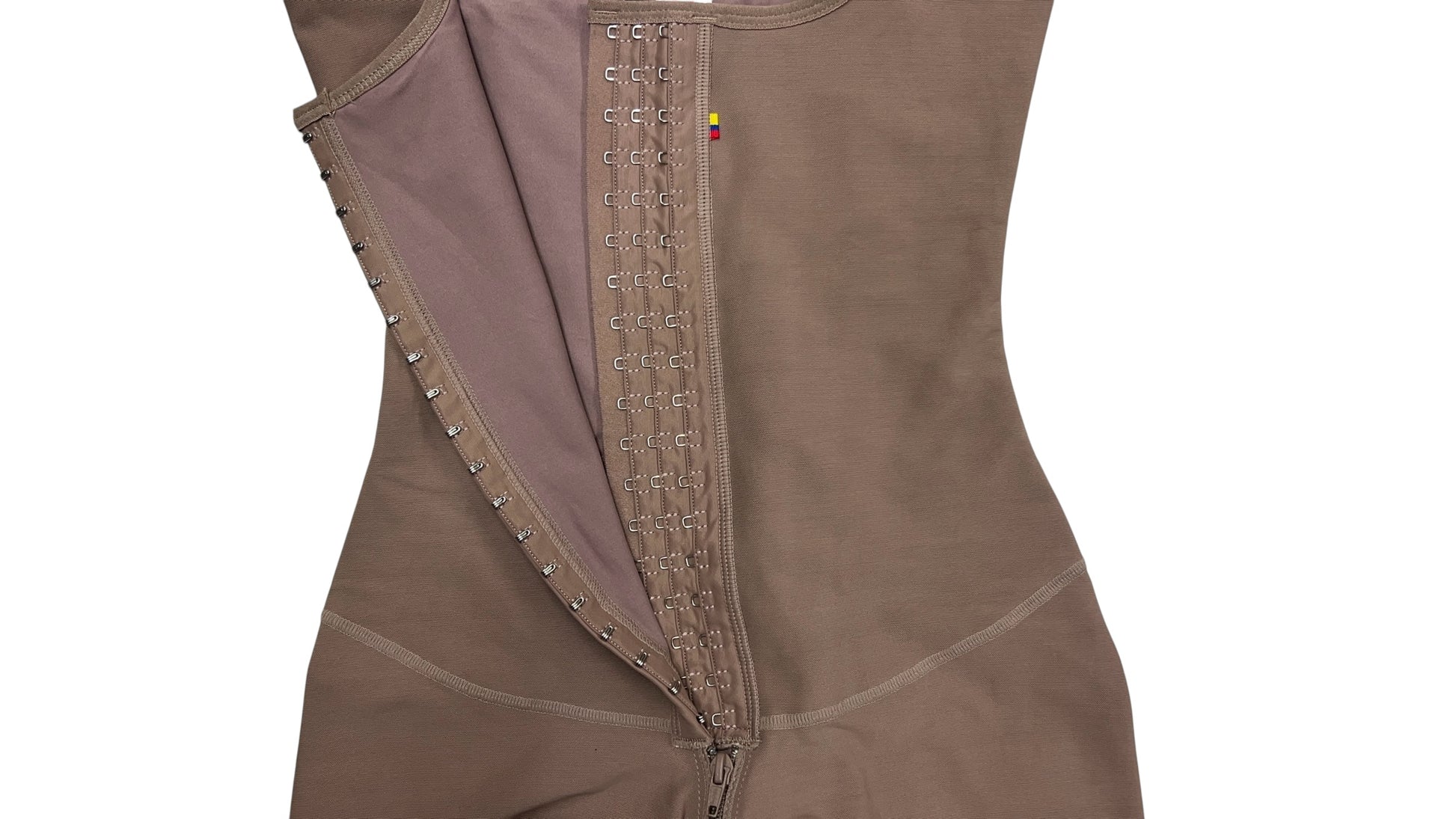 FB724-2zp Faja Short Style High Compression Garment with Thin Adjustable Straps and Triple Hook Closure - Bonita Shape