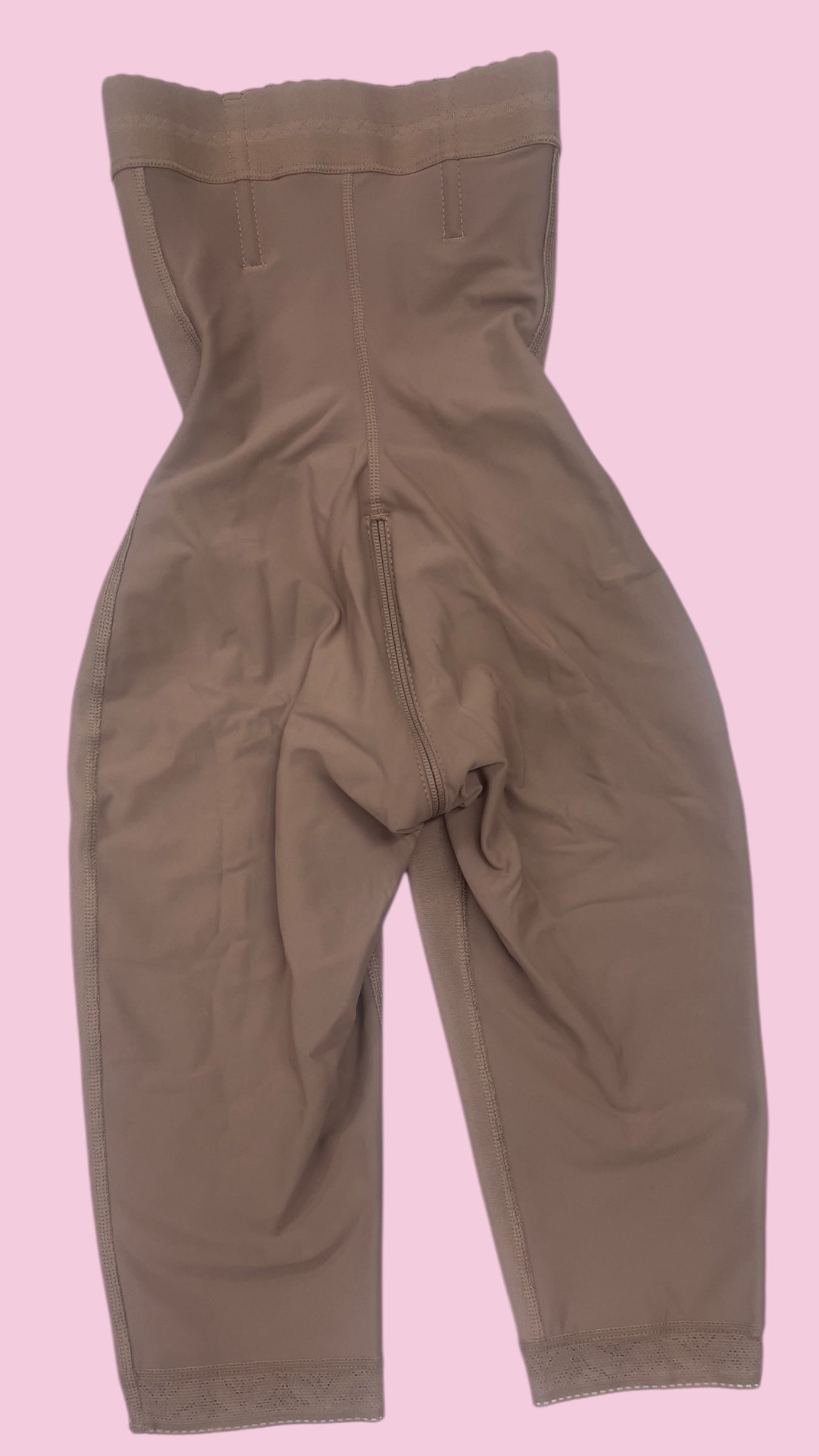 FB836L Long Strapless High Compression Knee-Length Shaper with Invisible Butt Lifter and Triple Hook Closure