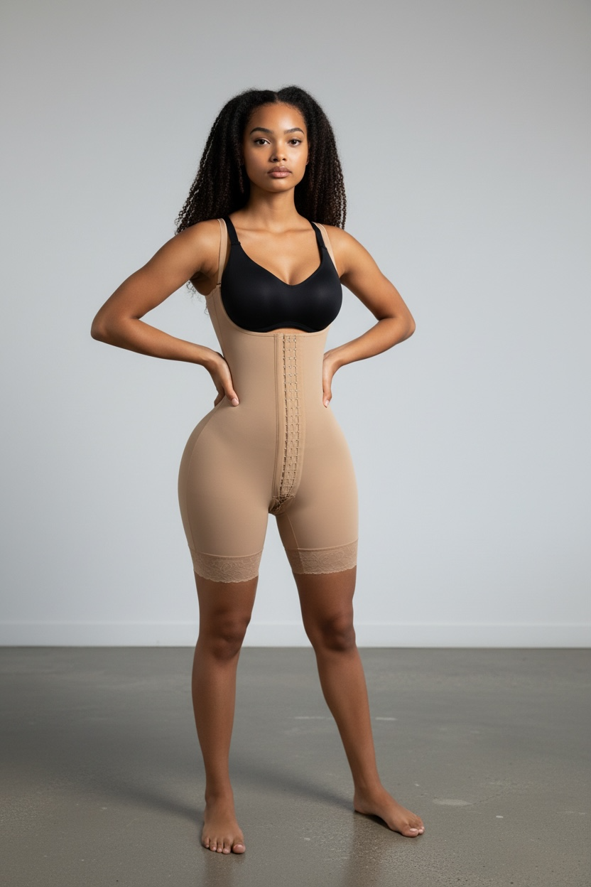 FB838TD SlimStrap Invisible Shaper Shorts – Compression Shapewear with Adjustable Straps