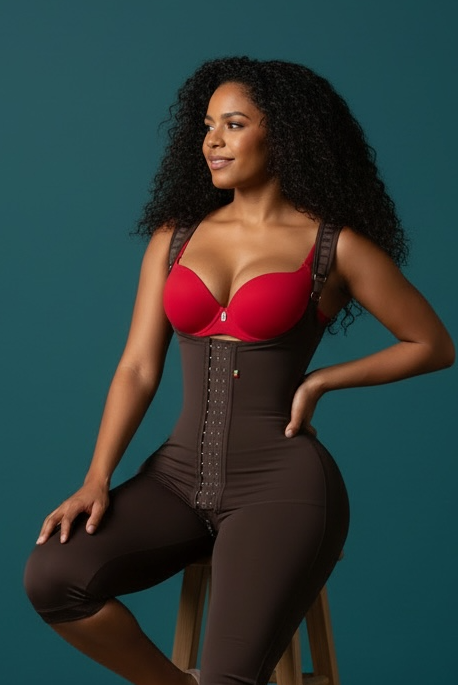 FB725PHT Faja larga Ultrainvisible zipper perineal tira ajustable Bonita Shape
