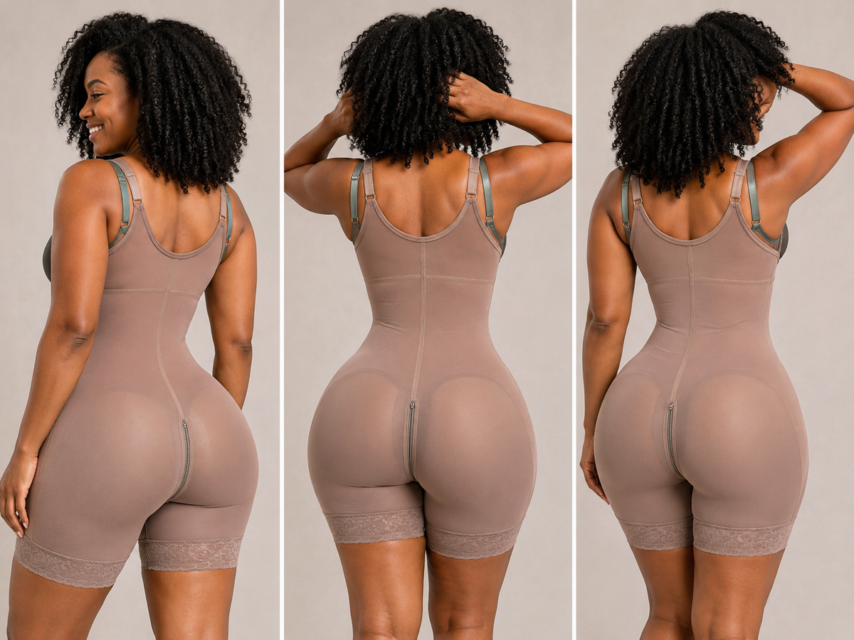 FB724-2PHZP – High Compression Shapewear with Pre-Molded Butt Lift | Faja de Alta Compresión con Cola Prehormada