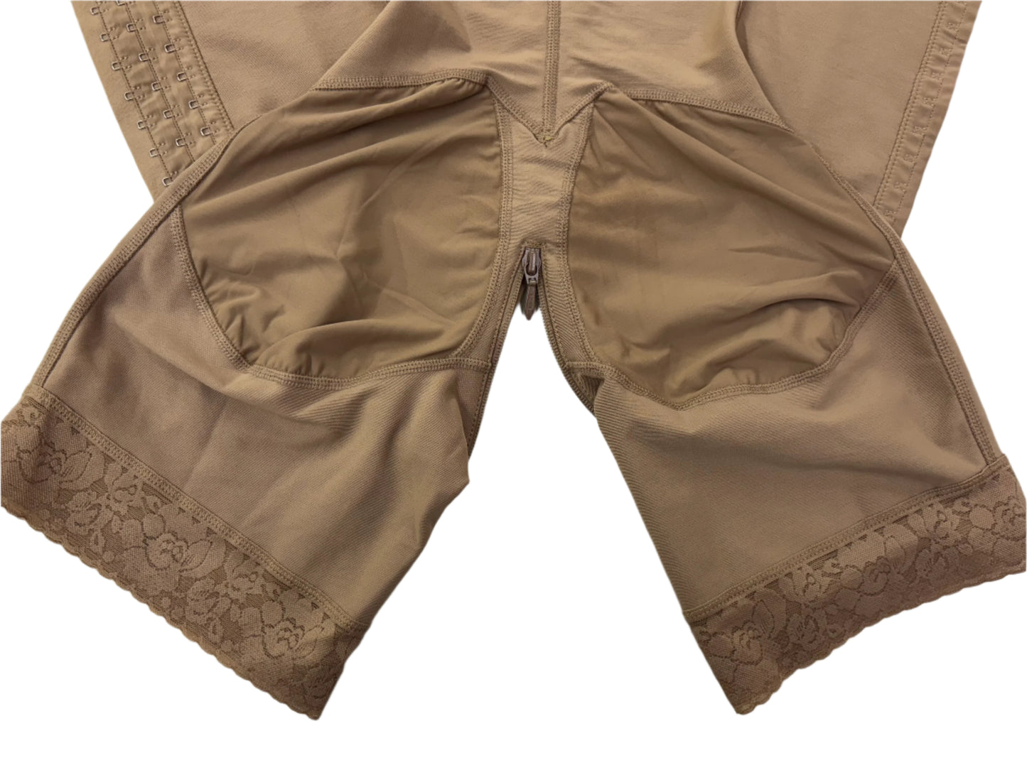 FB842 Mid-Thigh Compression Shaping Garment with Zipper Closure