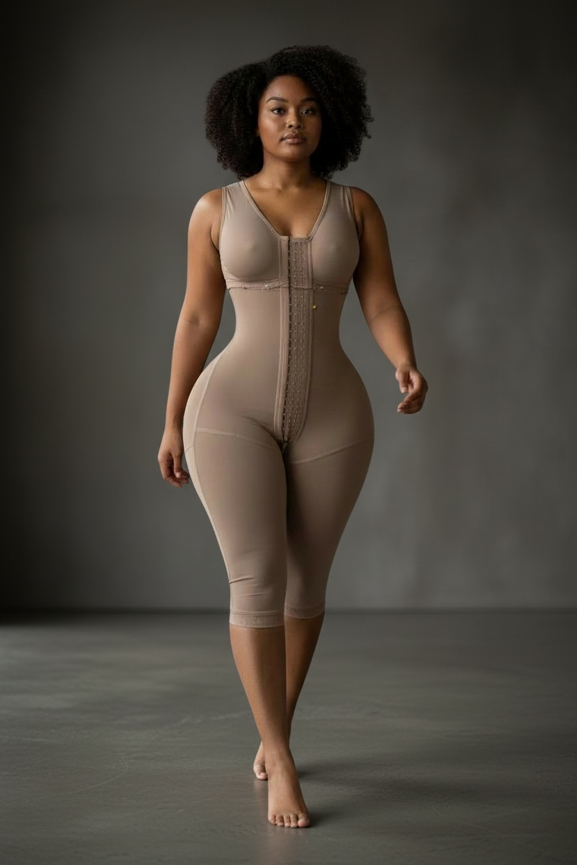 FB719 FULL BODY FAJA BRA/ NO SLEEVES  3 HOOKS LEVELS - Bonita Shape