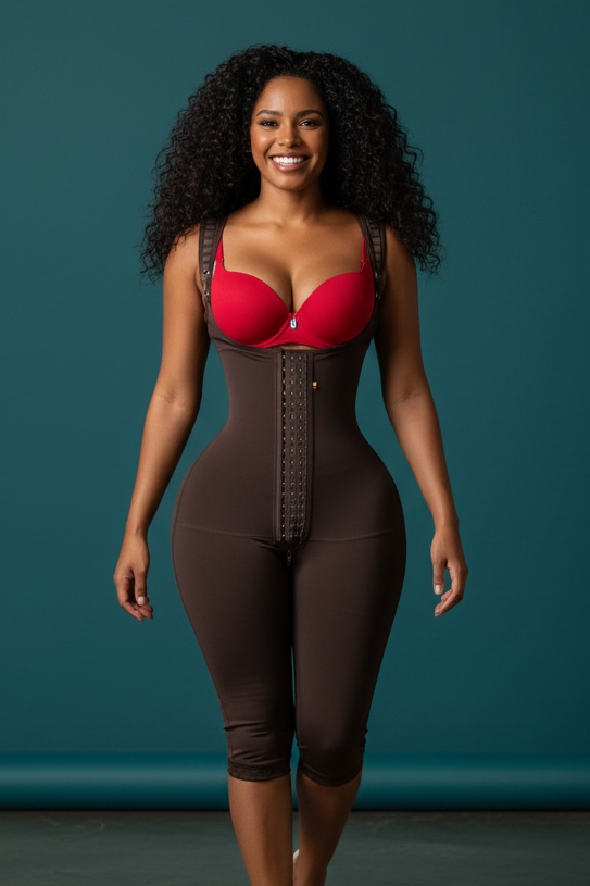 FB725PHT Faja larga Ultrainvisible zipper perineal tira ajustable - Bonita Shape