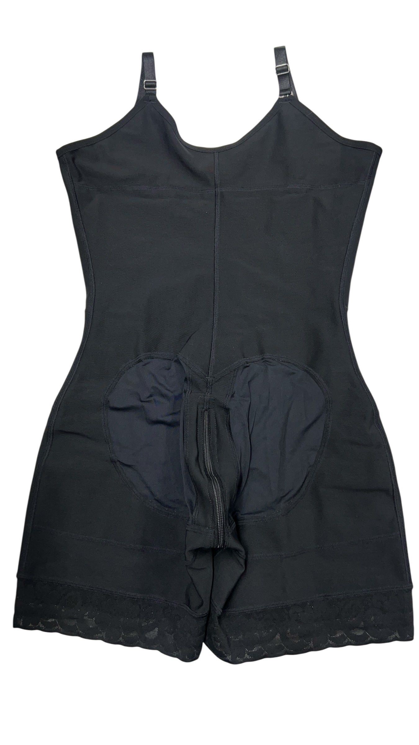 FB724-2zp Faja Short Style High Compression Garment with Thin Adjustable Straps and Triple Hook Closure - Bonita Shape