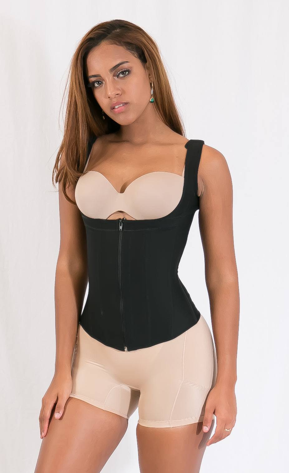 CS636 POWERNET-SUPER COMPRESSION VEST FRON ZIPPER AND HOOKS - Bonita Shape