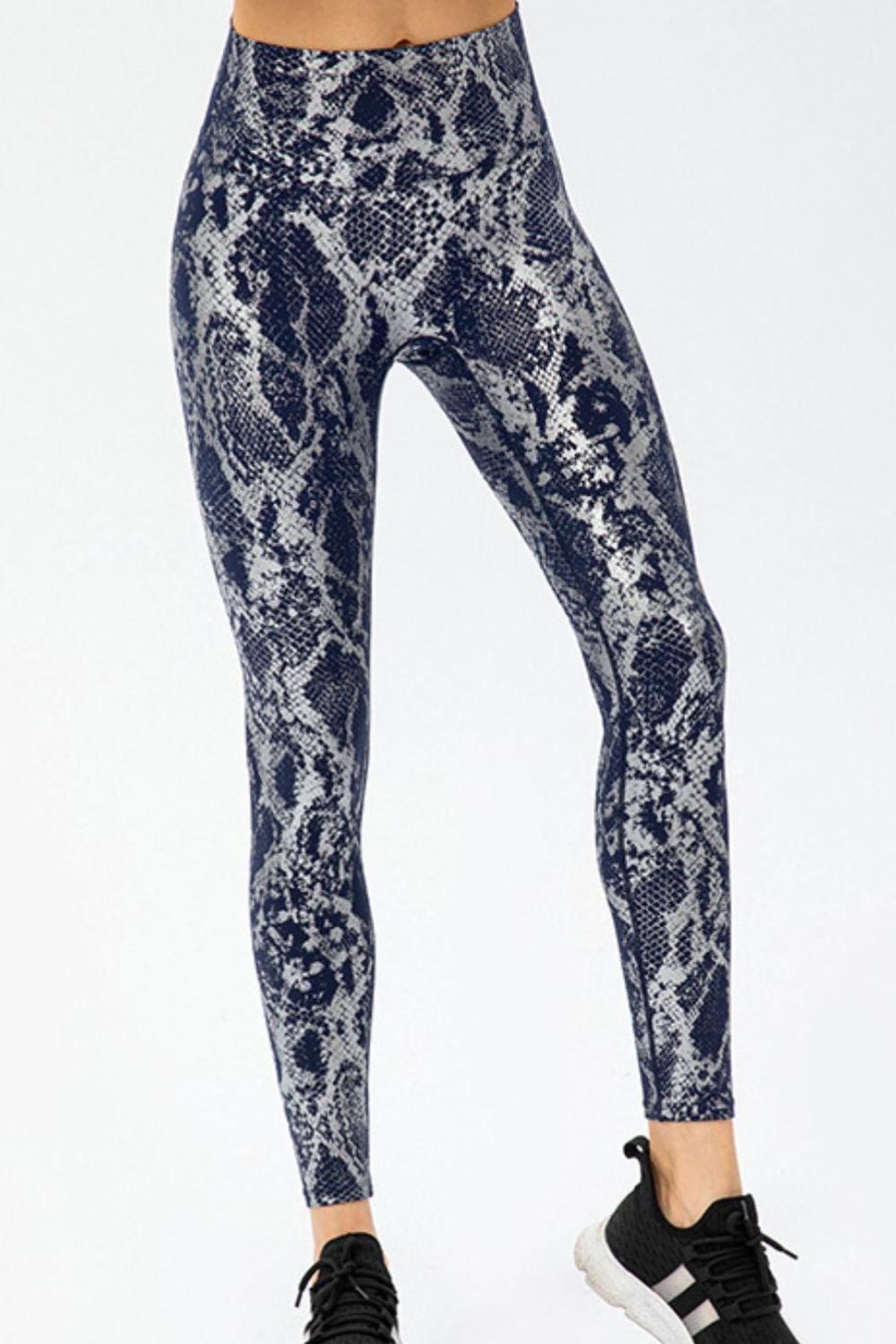 Animal Print Slim Fit Wide Waistband Long Sports Pants - Bonita Shape
