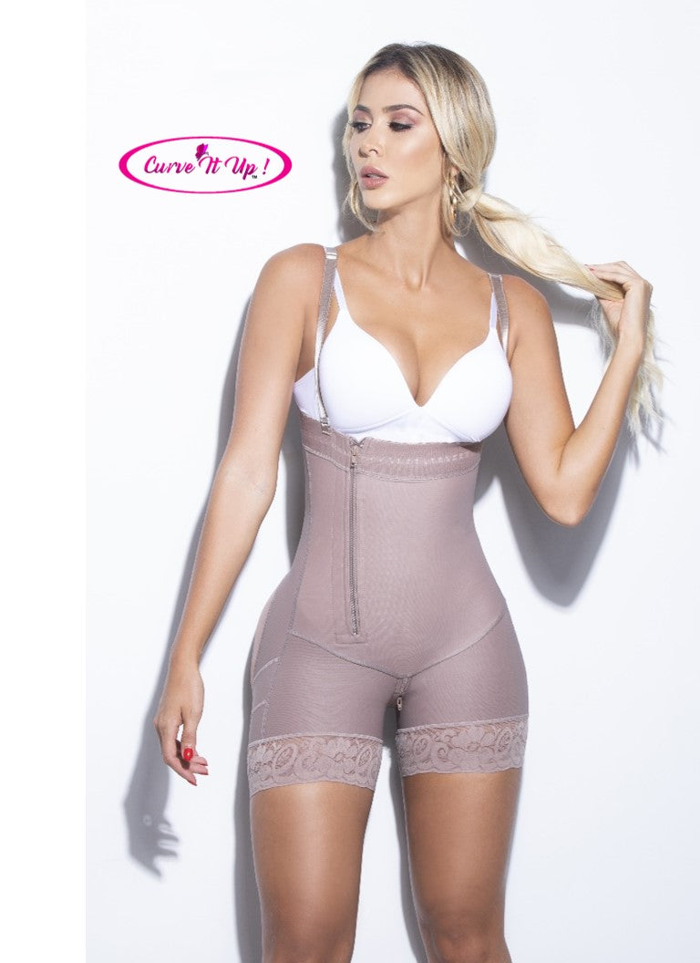 FB764 FRONT SIDE ZIPPER FAJA SHORT STYLE/STRAPLESS OPTIONAL - Bonita Shape