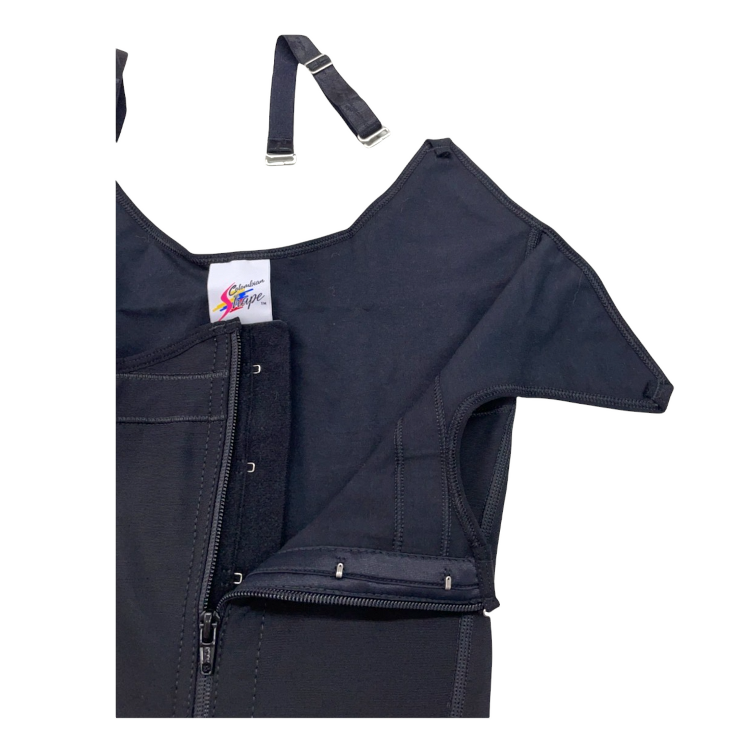 CS626 FAJA LONG WITH THIN STRAP WITH FRONTAL ZIPPER - Bonita Shape