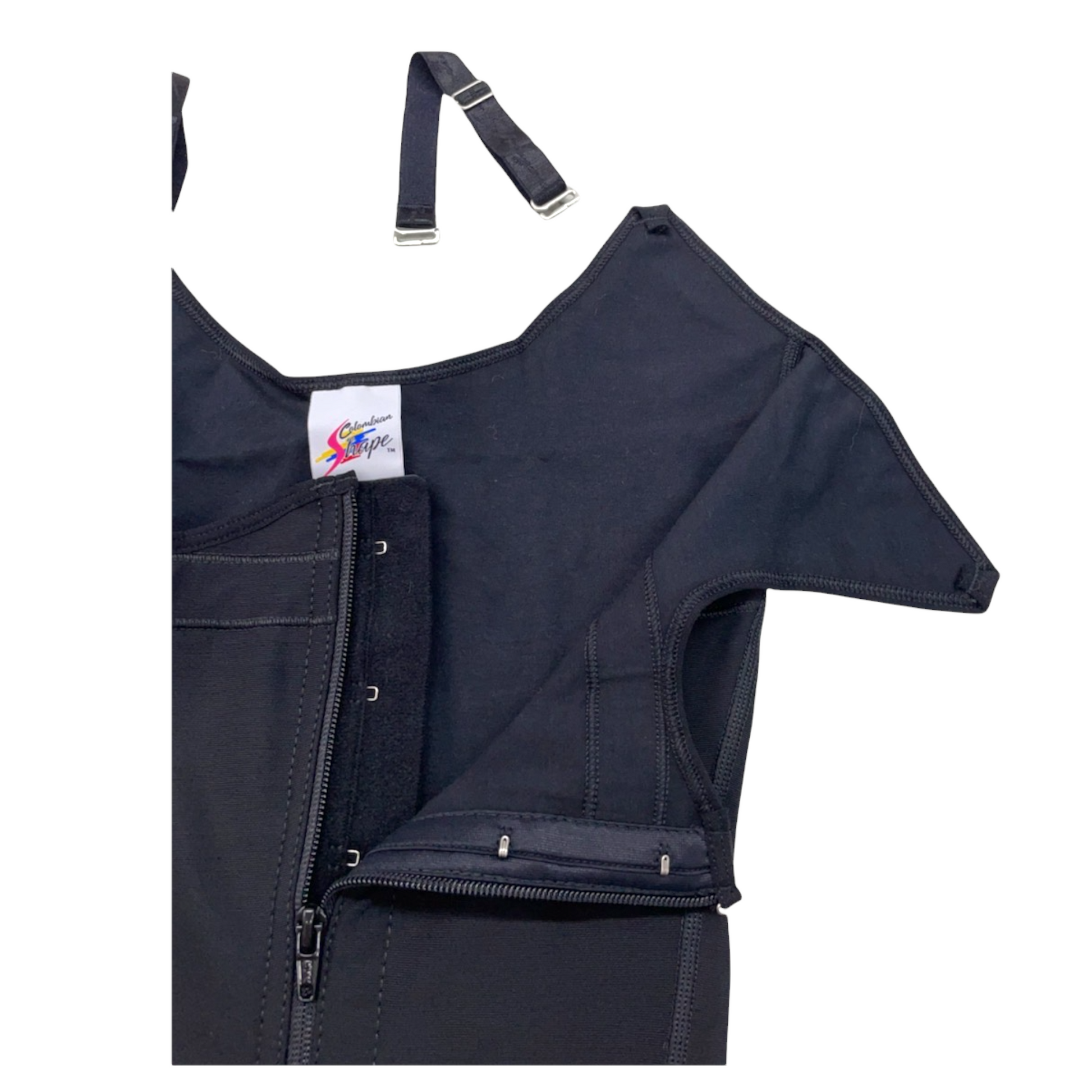 CS626 FAJA LONG WITH THIN STRAP WITH FRONTAL ZIPPER - Bonita Shape