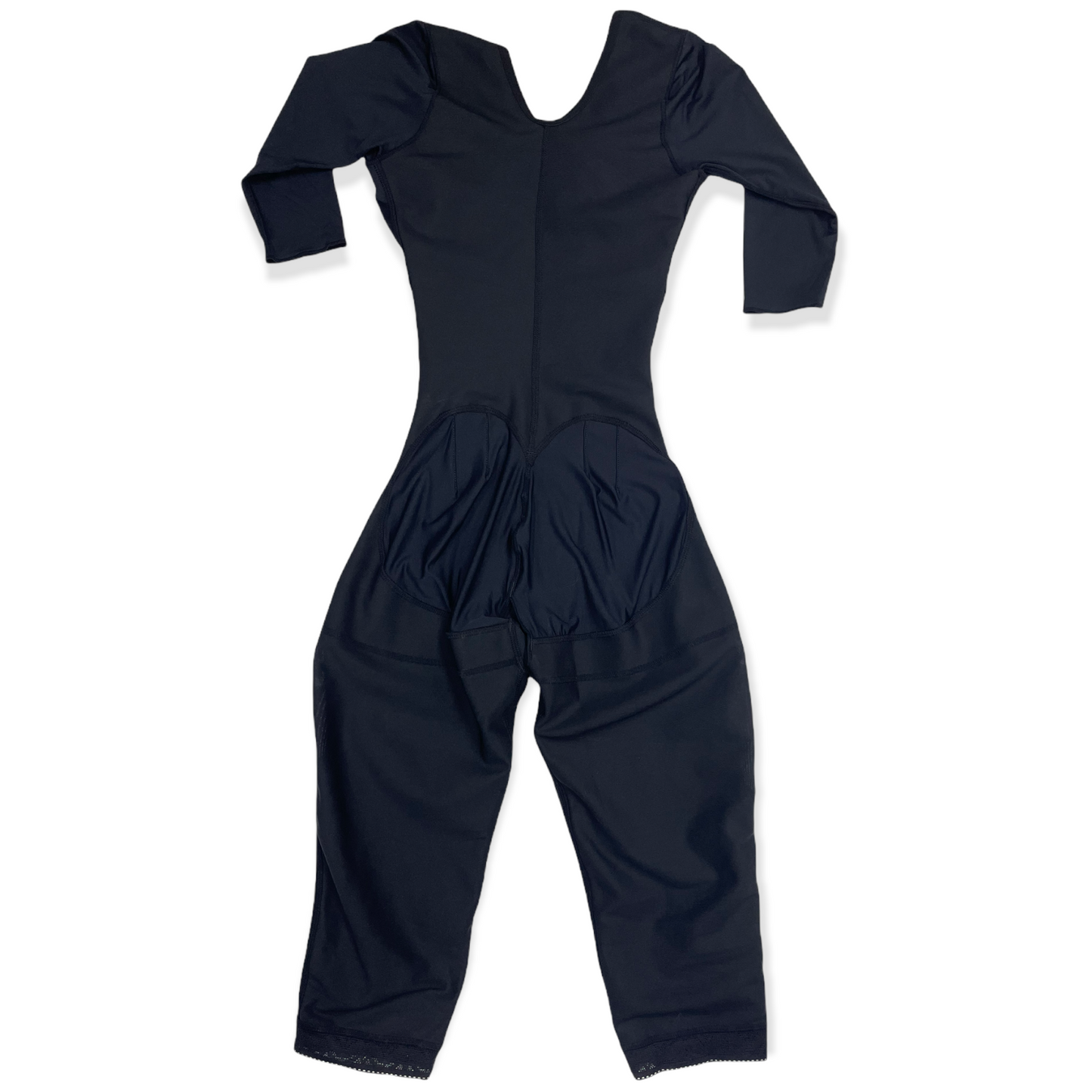 FB717 Full Body Shaping Garment with 3 Hooks, Built-in Bra & Sleeves