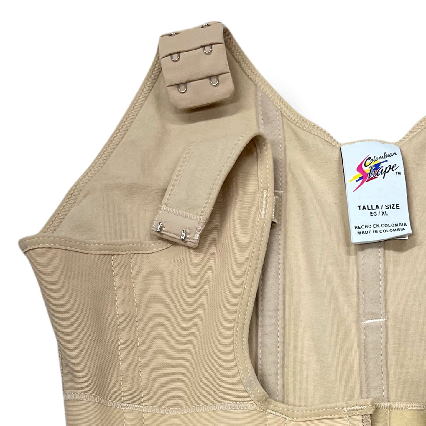 CS636 POWERNET-SUPER COMPRESSION VEST FRON ZIPPER AND HOOKS - Bonita Shape