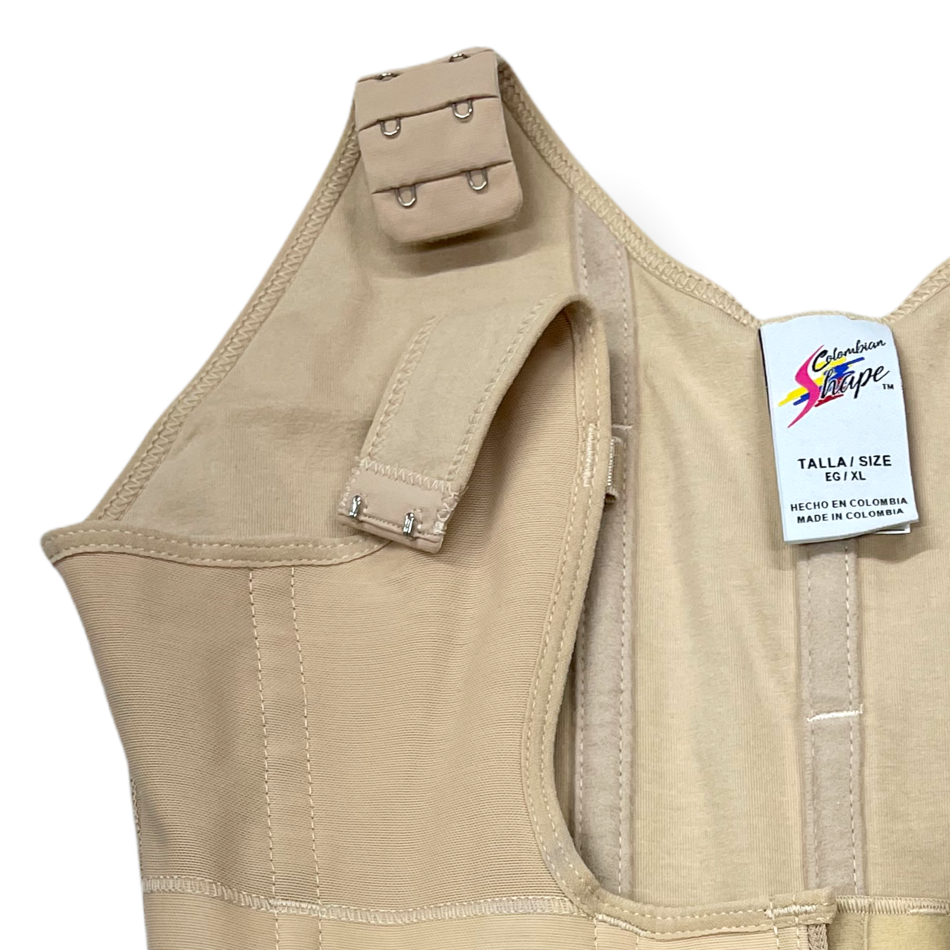 CS636 POWERNET-SUPER COMPRESSION VEST FRON ZIPPER AND HOOKS - Bonita Shape