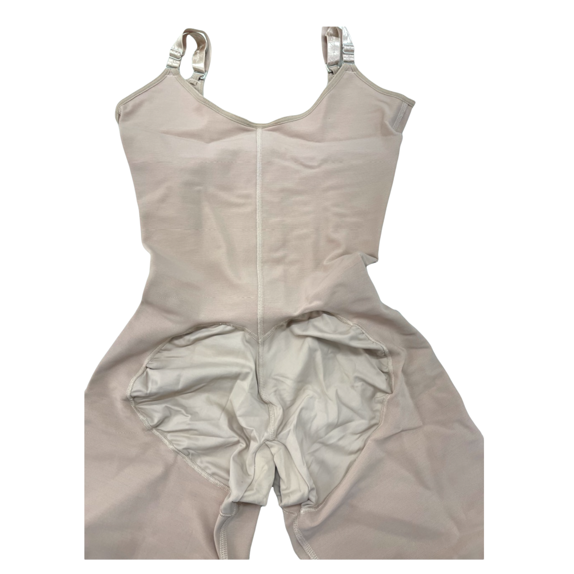 FINAL SALE CS626-cotton  FAJA LONG WITH THIN STRAP WITH FRONTAL ZIPPER - Bonita Shape