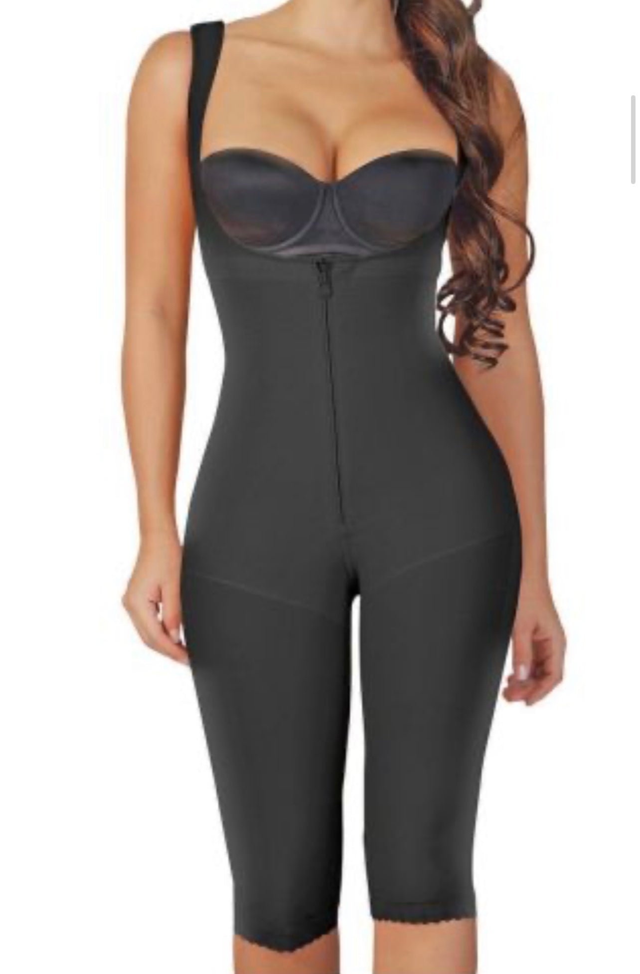 FINAL SALE CS683 Full Body Faja adjustable straps crotchless