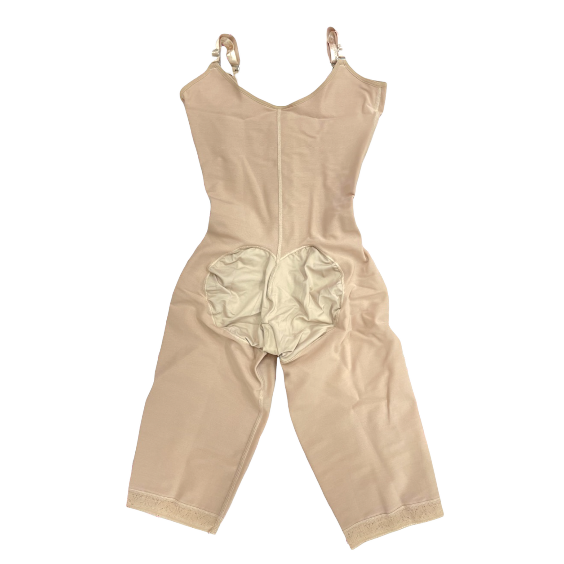 FINAL SALE CS626-cotton  FAJA LONG WITH THIN STRAP WITH FRONTAL ZIPPER - Bonita Shape