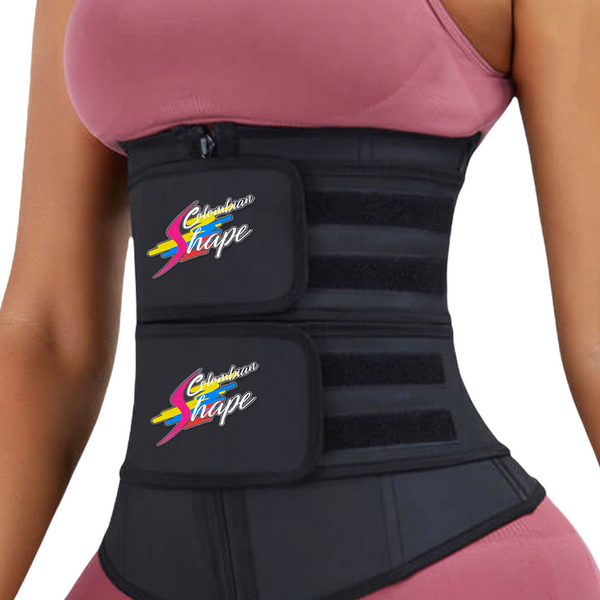 Double belt With Hooks Latex fitness waist trainer – Bonita Shape