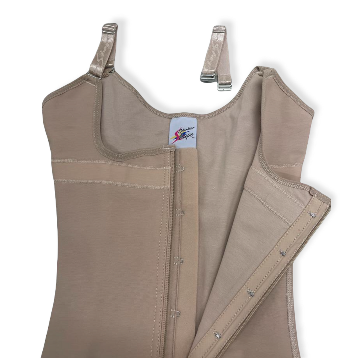 CS610 FULL BACK ADJUSTABLE STRAP FAJA W/ LACE LINING