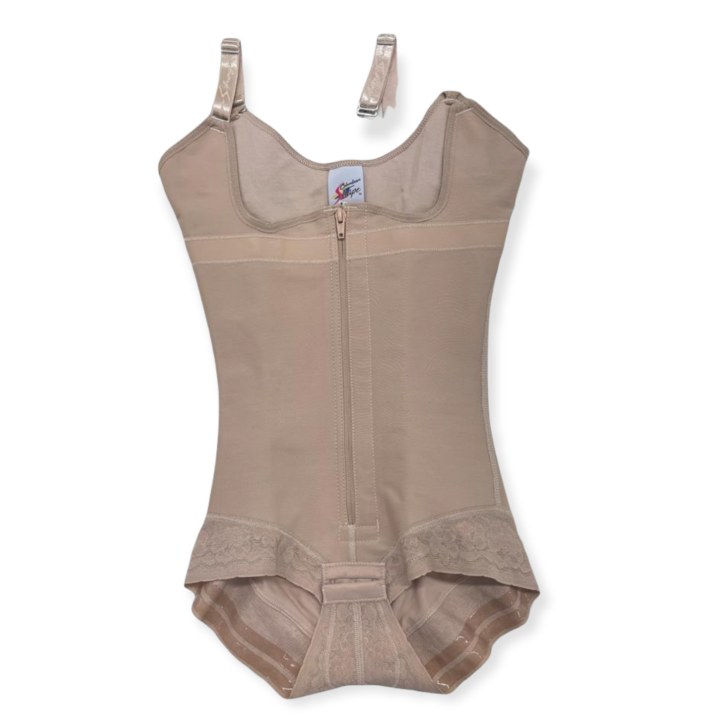 CS610 FULL BACK ADJUSTABLE STRAP FAJA W/ LACE LINING