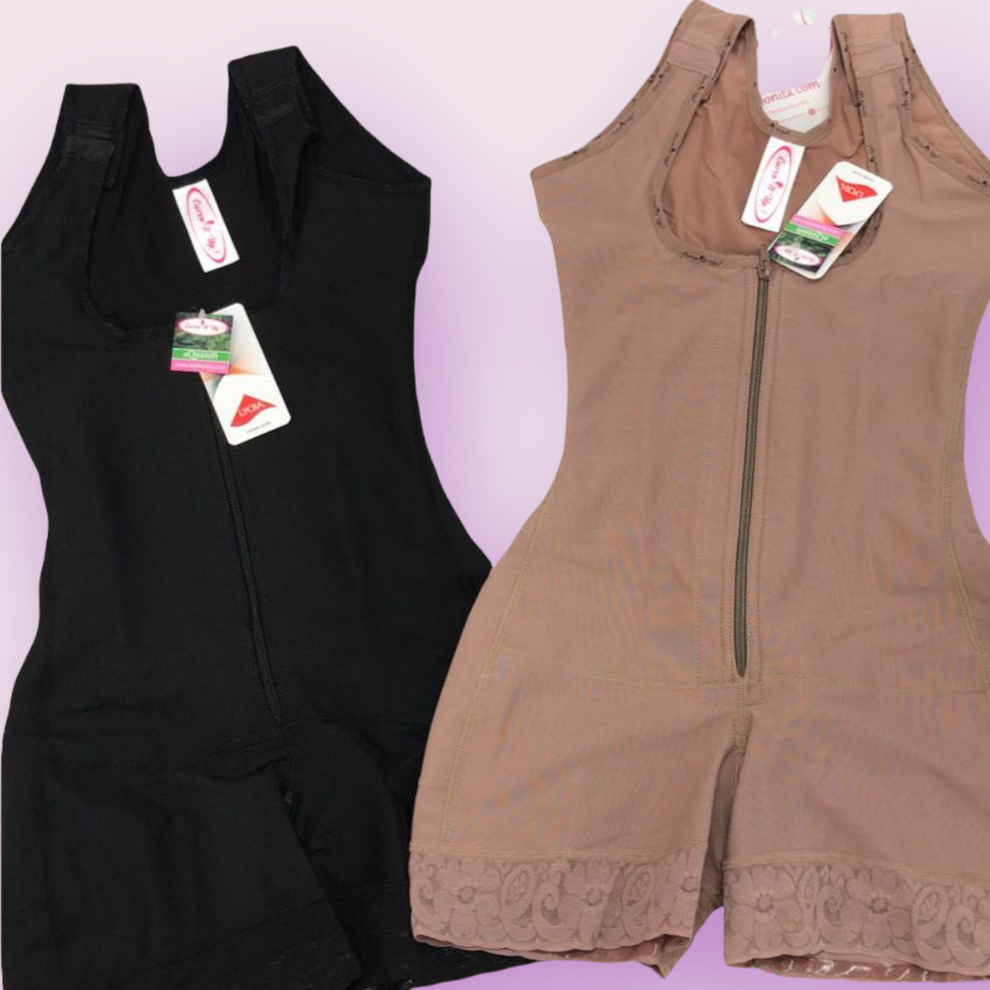 FB763-1 SHORT STYLE FAJA FRONT ZIPPER AND PERINEAL ZIPPER