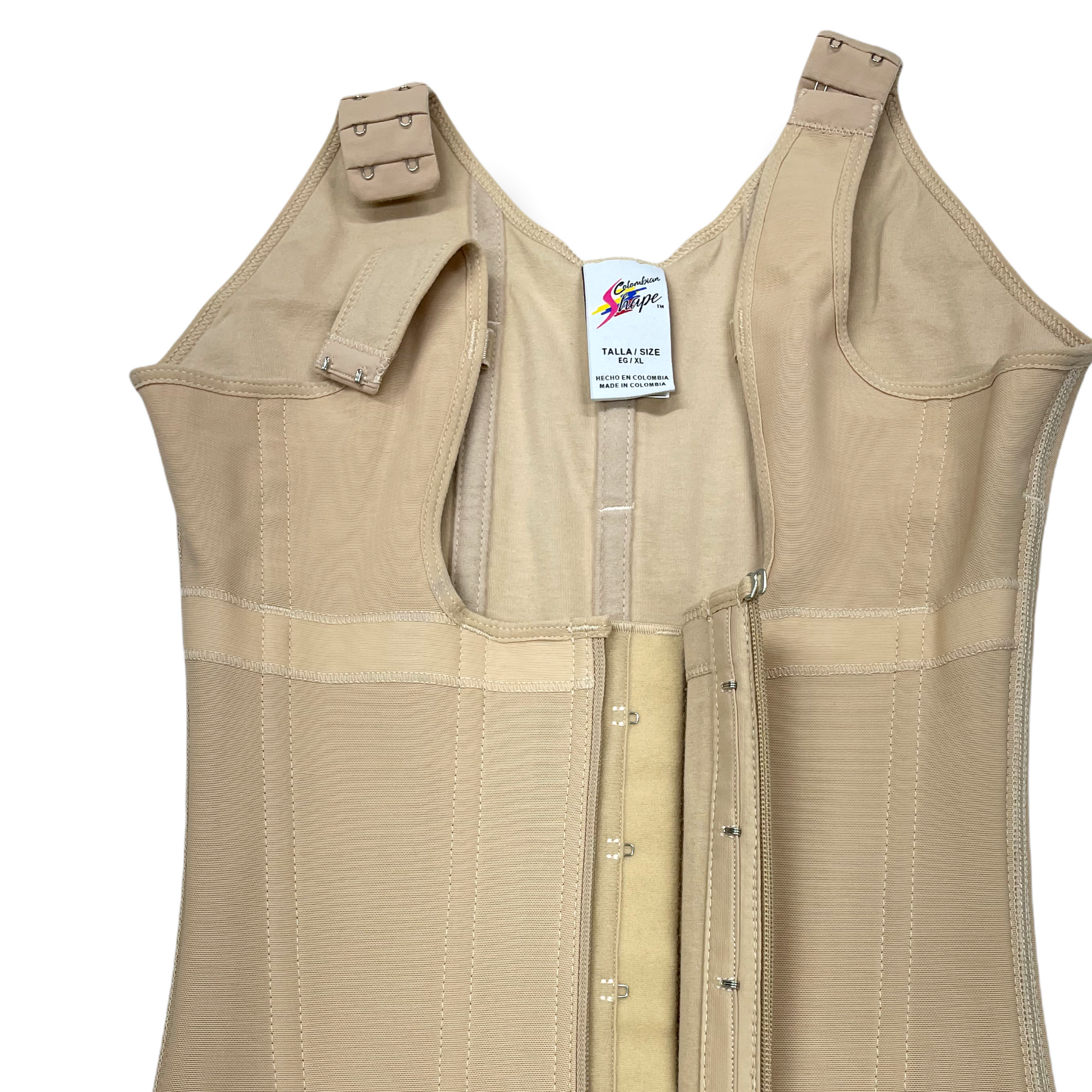 CS636 POWERNET-SUPER COMPRESSION VEST FRON ZIPPER AND HOOKS - Bonita Shape