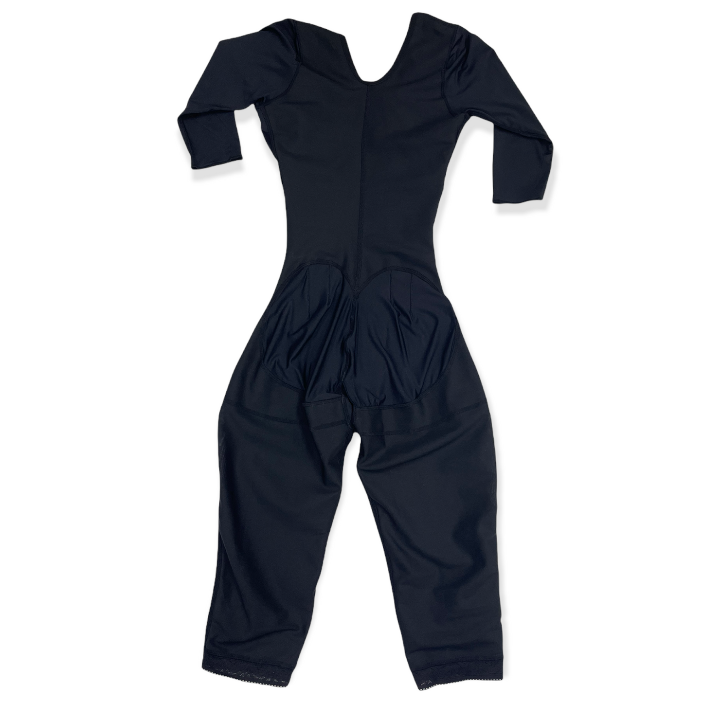 FB717 Full Body Shaping Garment with 3 Hooks, Built-in Bra & Sleeves