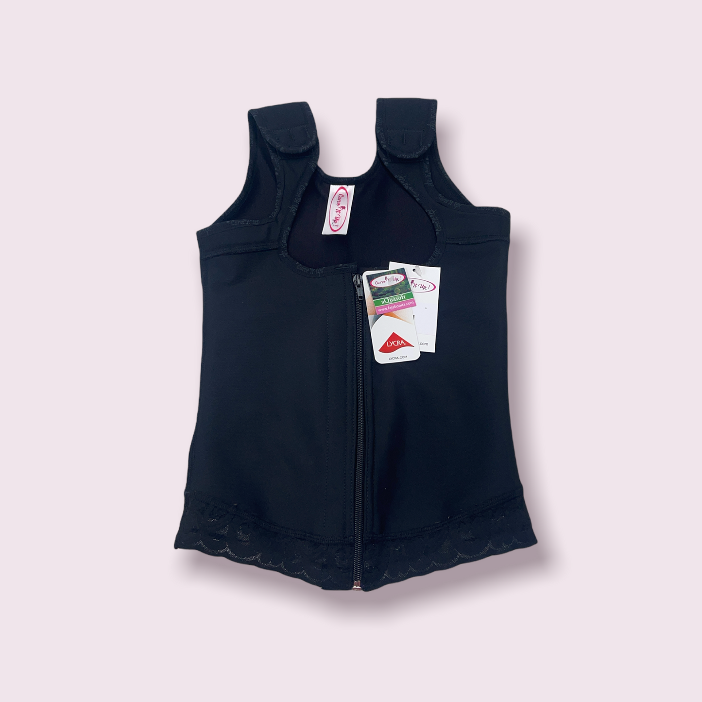 FB7030 LATEX VEST WITH FRONTAL ZIPPER - Bonita Shape
