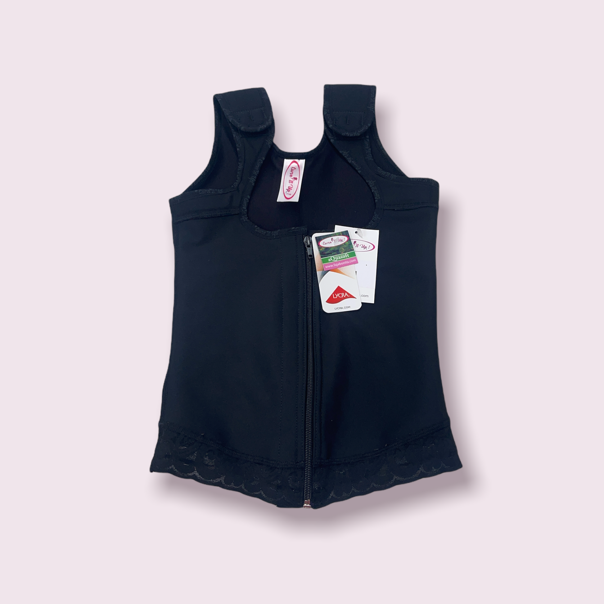 FB7030 LATEX VEST WITH FRONTAL ZIPPER - Bonita Shape