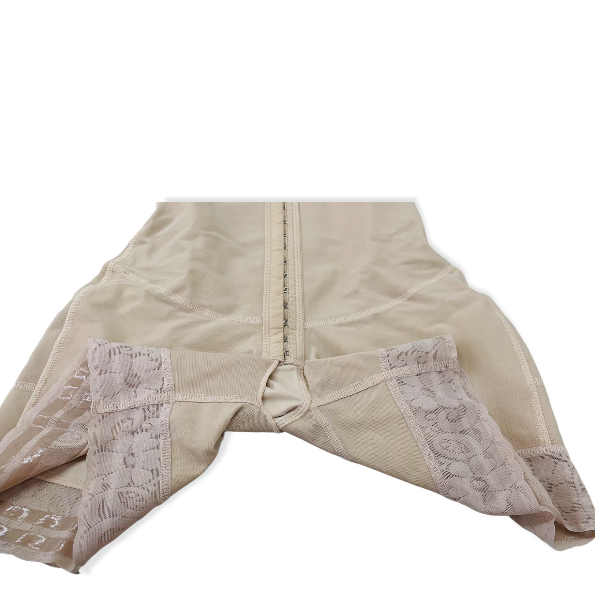 FB724-1zp Short Style High Compression Garment with Thick Straps and Triple Hook Closure - Bonita Shape