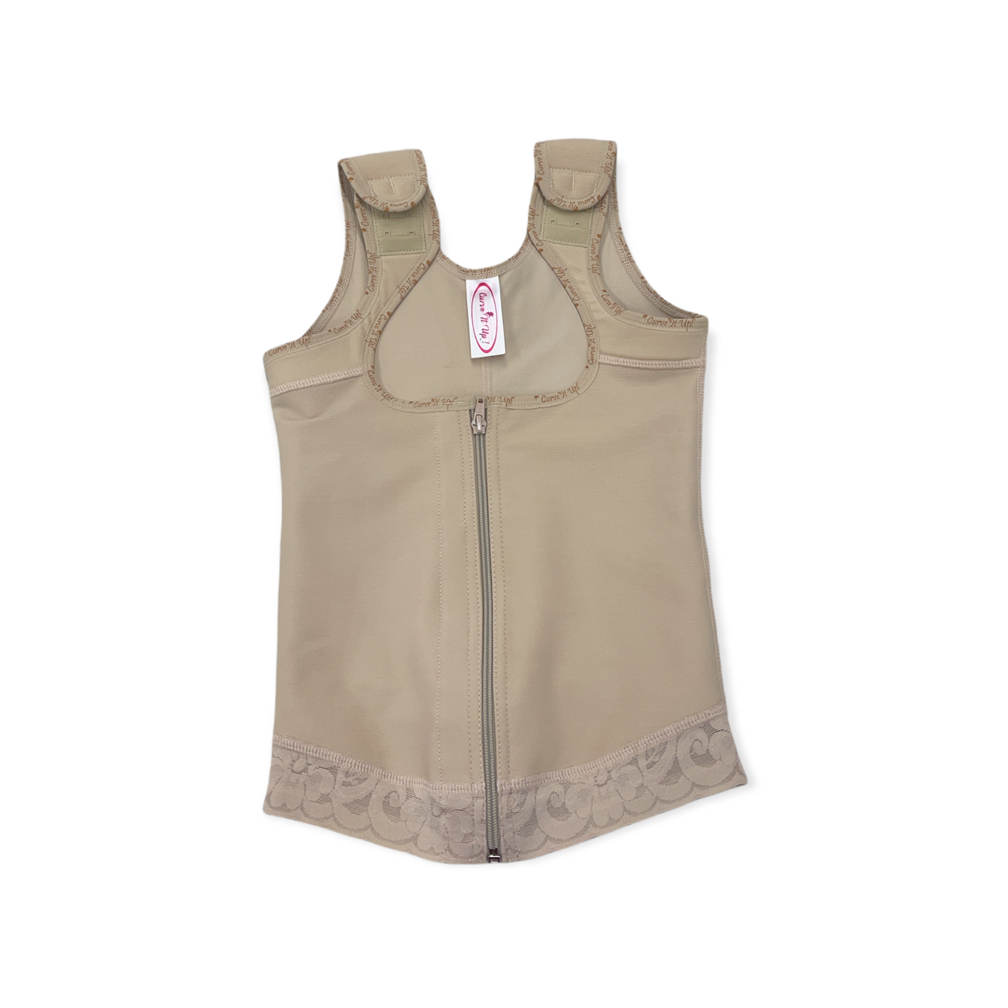 FB7030 LATEX VEST WITH FRONTAL ZIPPER - Bonita Shape