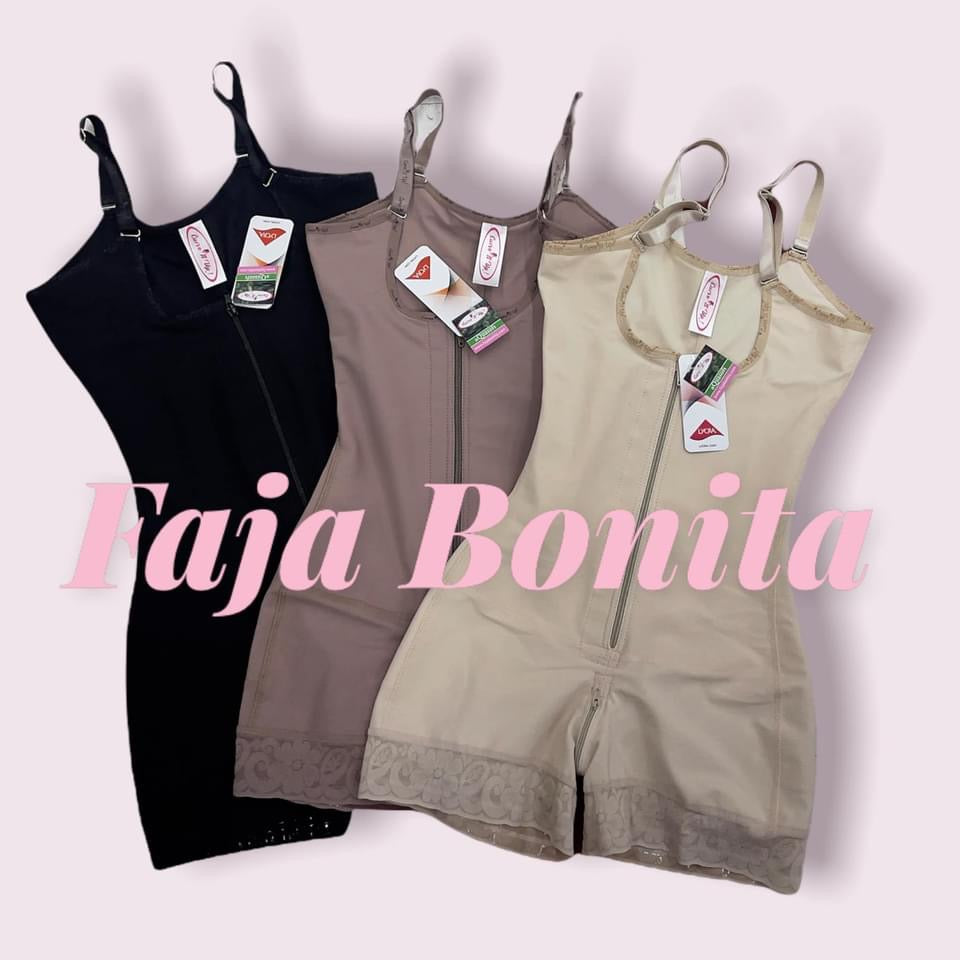 FB763-2 SHORT STYLE FAJA THIN STRAPS FAJA EXTRA SUPPORT ON ABDOMEN - Bonita Shape