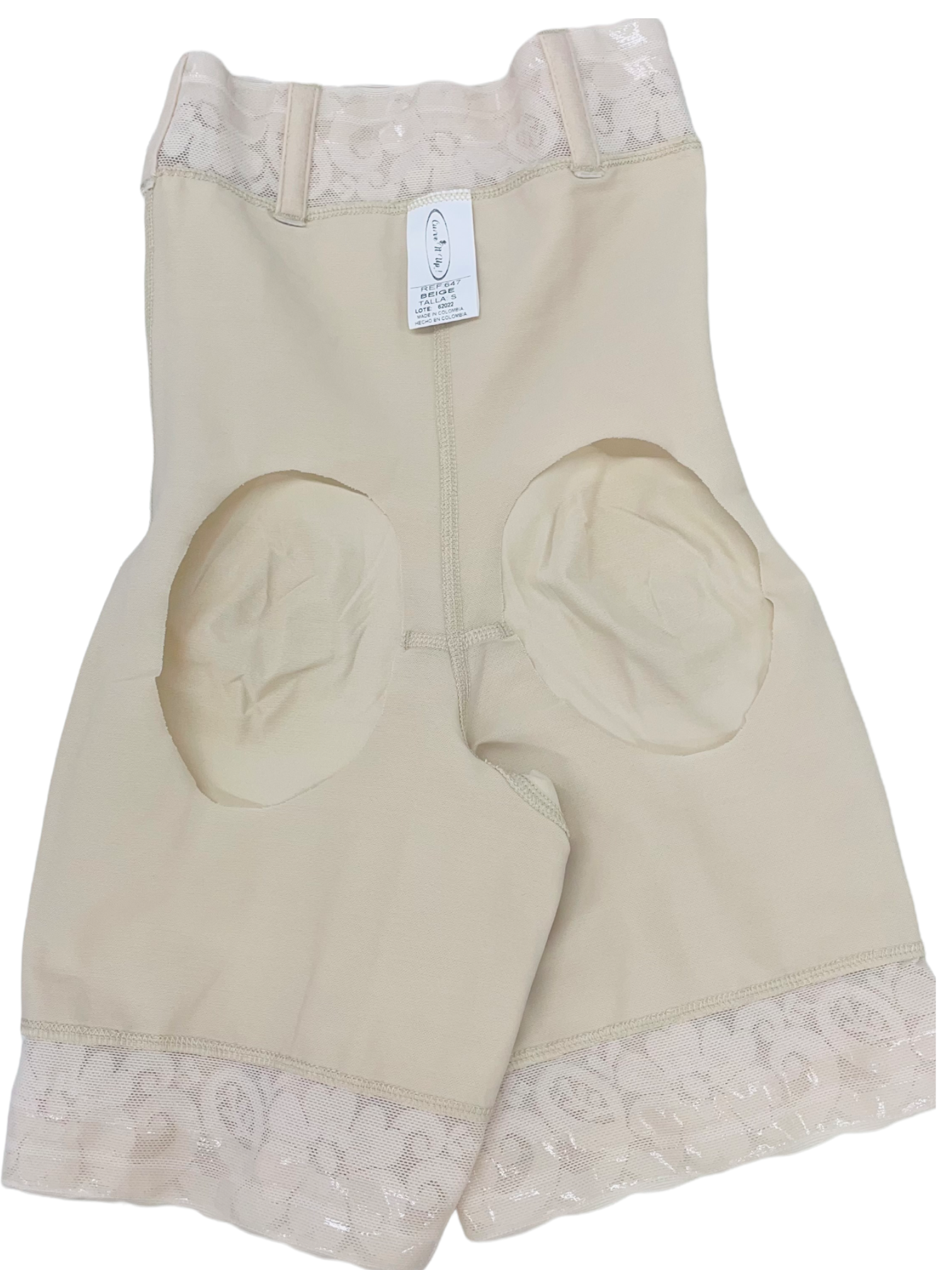 FB823 STRAPLESS SHORT FAJA WITH INVISIBLE BUTT LIFT - Bonita Shape