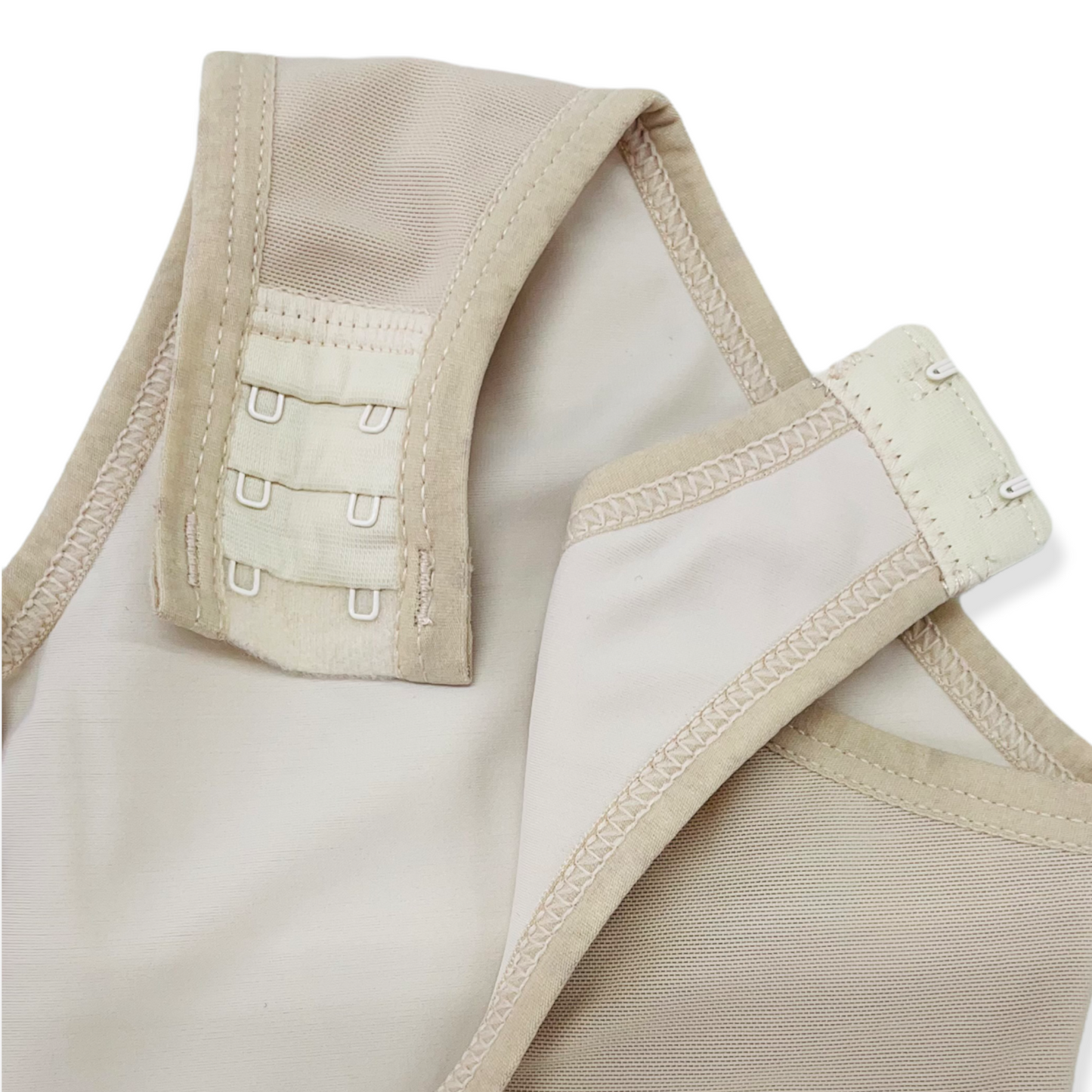 FB724-1zp Short Style High Compression Garment with Thick Straps and Triple Hook Closure - Bonita Shape