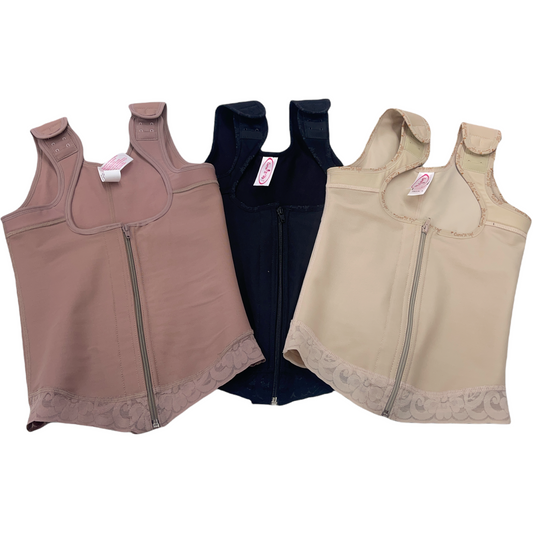 FB7030 LATEX VEST WITH FRONTAL ZIPPER