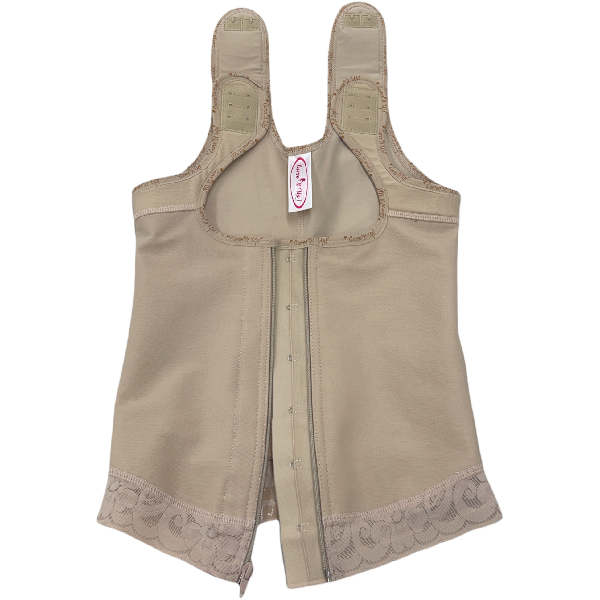 FB7030 LATEX VEST WITH FRONTAL ZIPPER - Bonita Shape